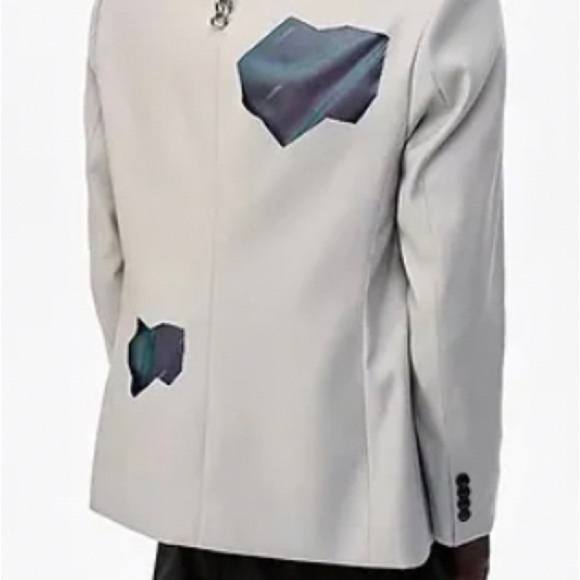 Unawares Men's Sport Coat Adjustable Buckle Destroyed Blazer Jacket Grey - Picture 4 of 16